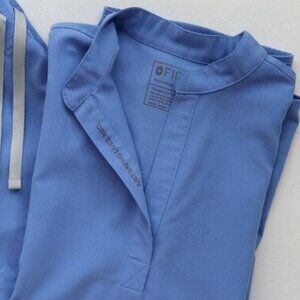 Figs Ceil Blue XS Rafaela Scrub Top